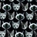 Women's Printed leggings, Green eyed cat print tights, Handmade