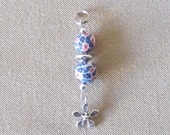 Flower Bead Add a Charm / Purse Charm / Zipper Pull / Cell Phone Charm