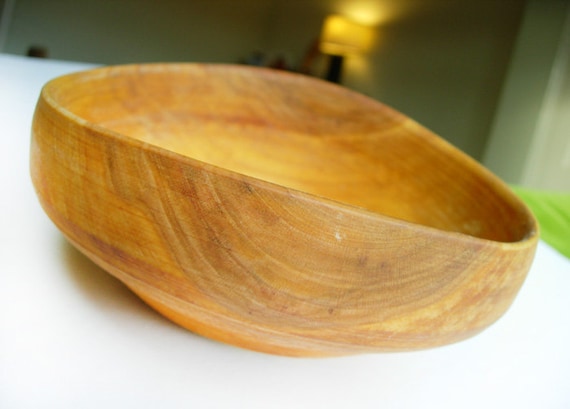 Beautiful large cherry bowl - natural wood turning