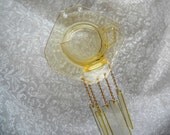 1940s Depression Glass Wind Chime Stained Glass Windchime Suncatcher