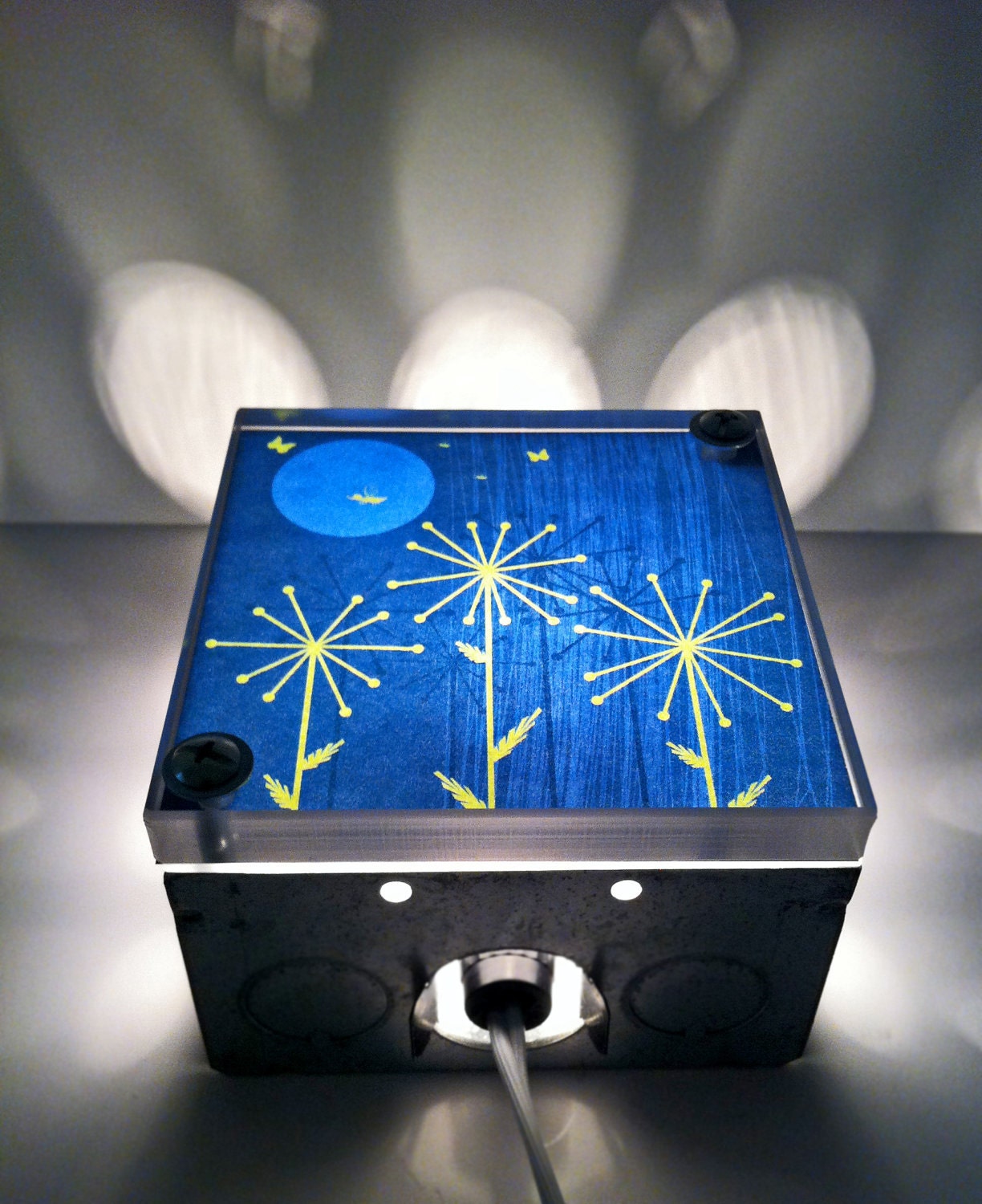 Fireflies Full Moons and Wishing Sticks Repurposed Light Box Lights