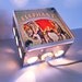 Circus Elephant - Nursery Night Light - Vintage Dictionary Print Design Repurposed Upcycled Light Box Night Lights