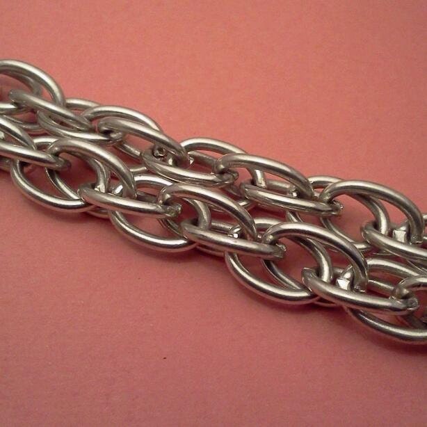 mens necklace finished vintage chain old heavy steampunk supplies Q152