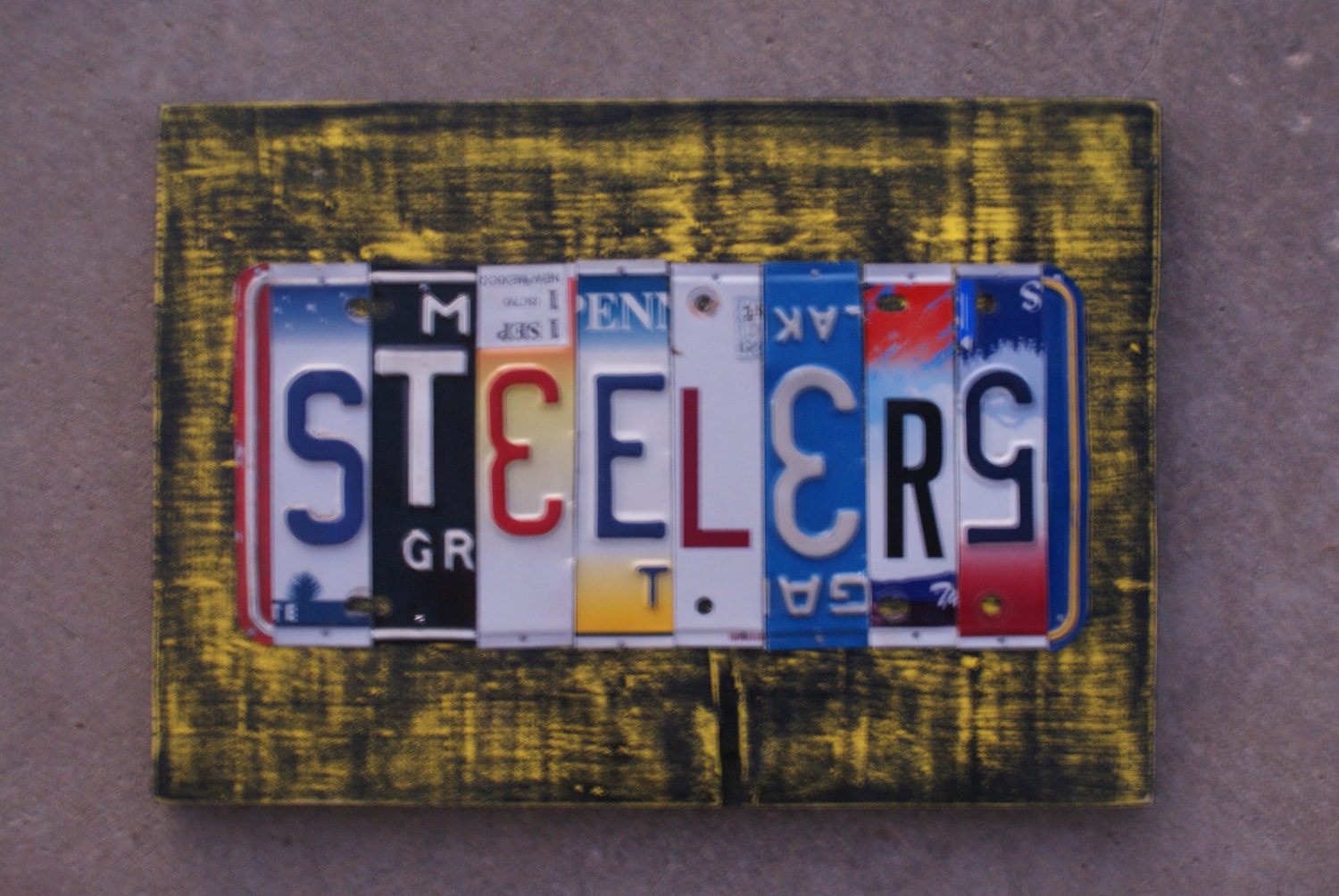 License Plate Sign:  STEELERS