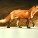 Red Fox Painting Watercolor 9x12