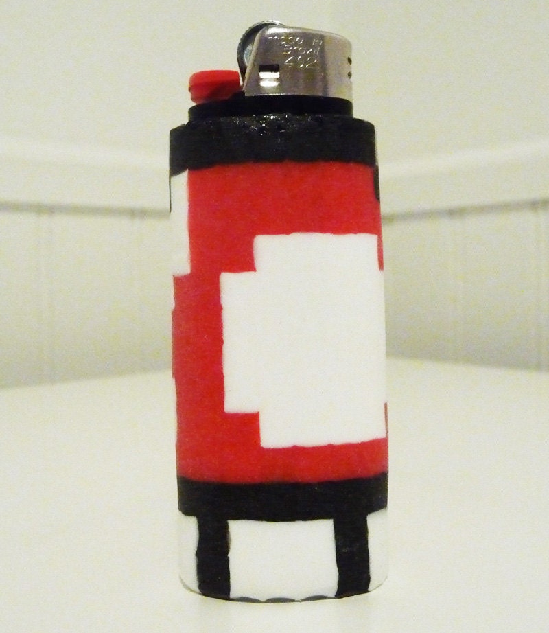 Mario Bros. Mushroom Perler Bead LIGHTER CASE