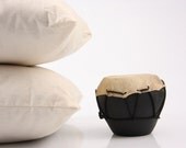 organic cotton pillow 20 x 20 " with soft kapok filling - maalikaacreations