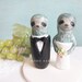 Custom Love Wedding Cake Toppers - Sloth