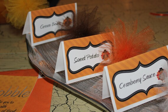 Printable Thanksgiving Dinner Place cards or Table Signs Il_570xn
