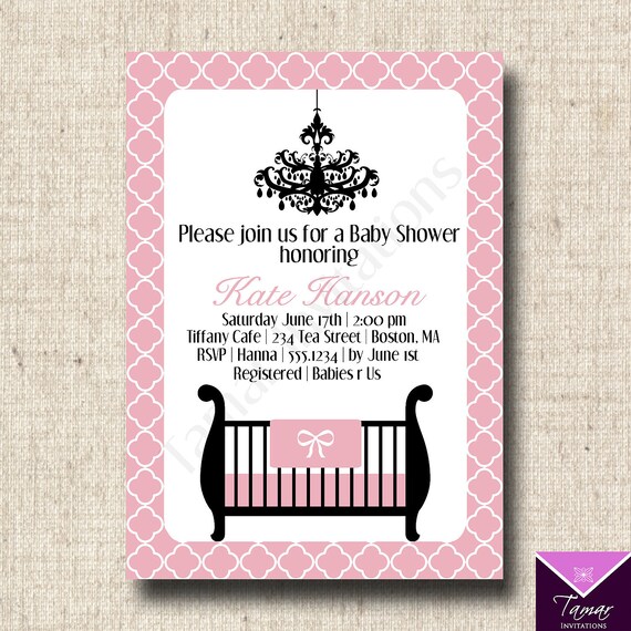 Printable Baby Shower Invitation - Modern Quarterfoil Il_570xn