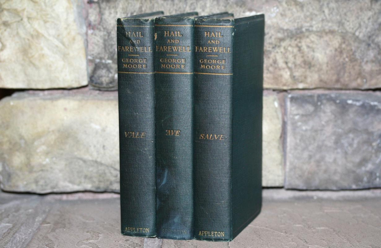 Hail and Farewell George Moore 1912 3 Volume Set Rare