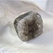 Smokey Quartz- Grey Druzy- Matte Silver -Mineral Ring