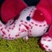 Plush elephant - heart print - super soft- Ready to Ship