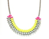 The Rainey Necklace - Neon Yellow & Neon Pink