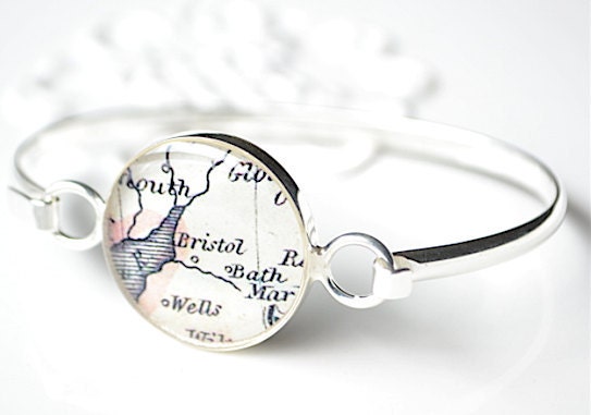 Custom Map Bracelet