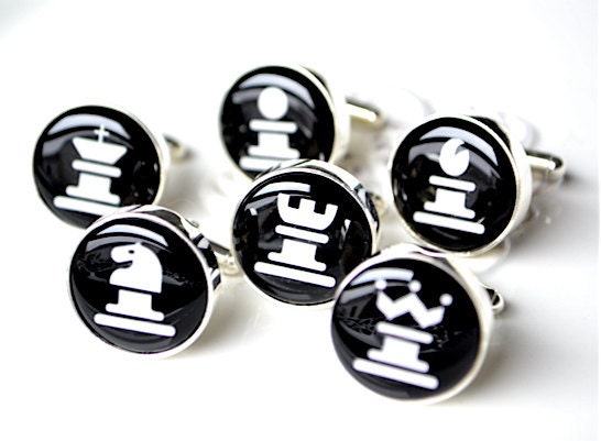 Chess Game Piece Cufflinks - Choose your own set - gifts for Father, Husband, Boss, Holiday Gift