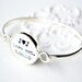 Custom love date bracelet by White Truffle - Vintage typewriter font - Valentines day Gift