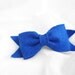 Felt barrette clip - navy blue hair bow clip, cute felt bow barrette.