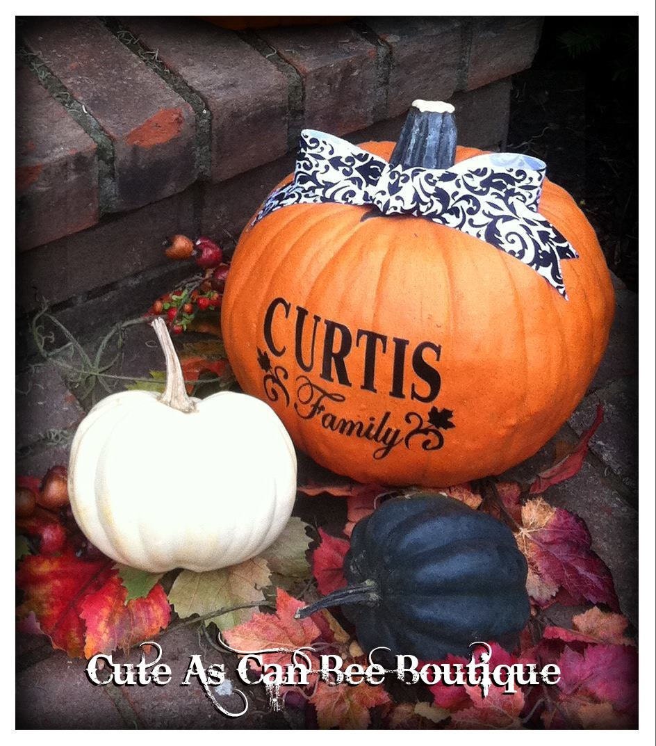 Personalized Pumpkin Decal
