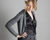 Delancey sweater - charcoal gray knit cardigan