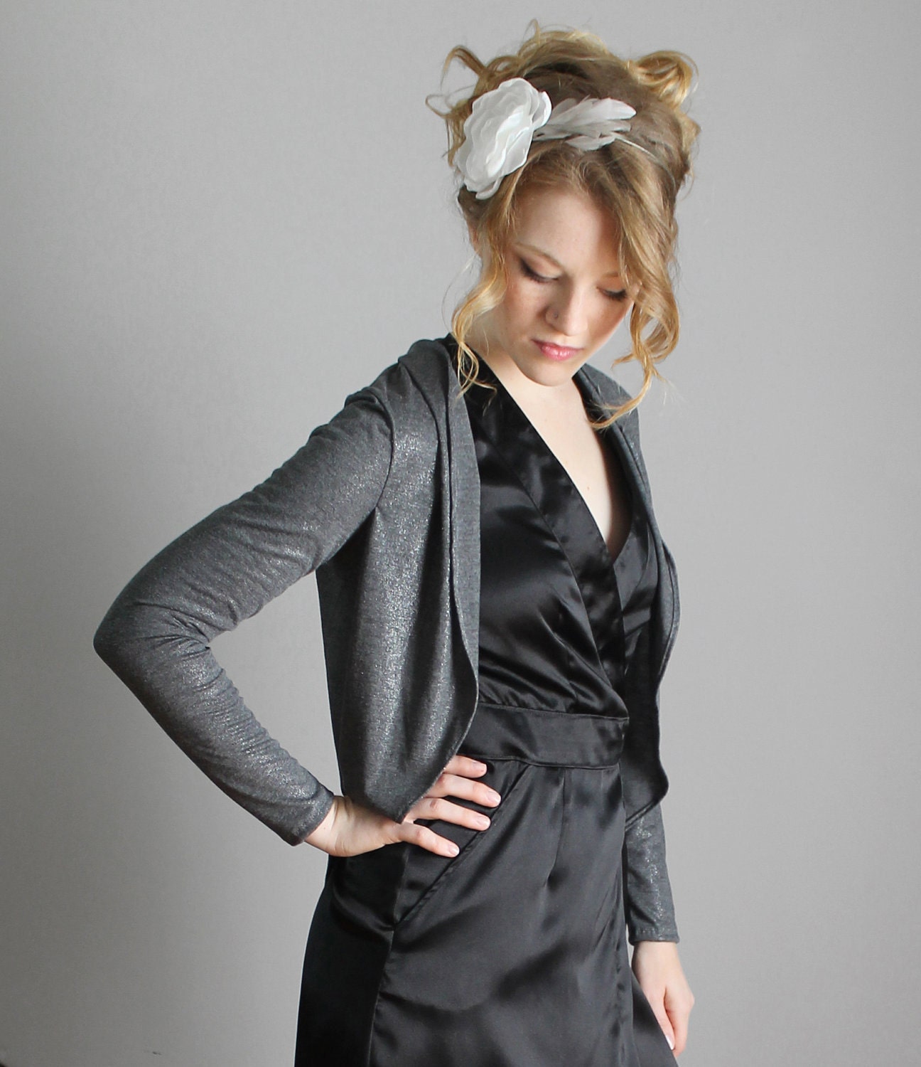 Delancey sweater - charcoal gray knit cardigan