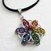 Rainbow chainmaille Celtic star pendant