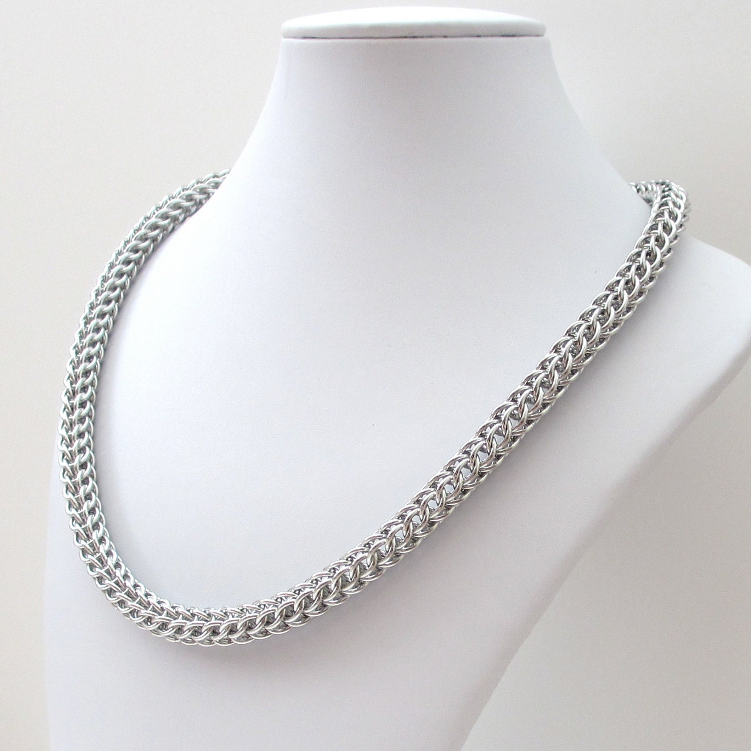 Chainmaille necklace, Full Persian weave