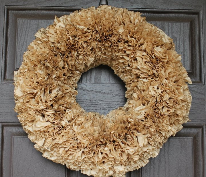 Brown Shabby Chic Wreath