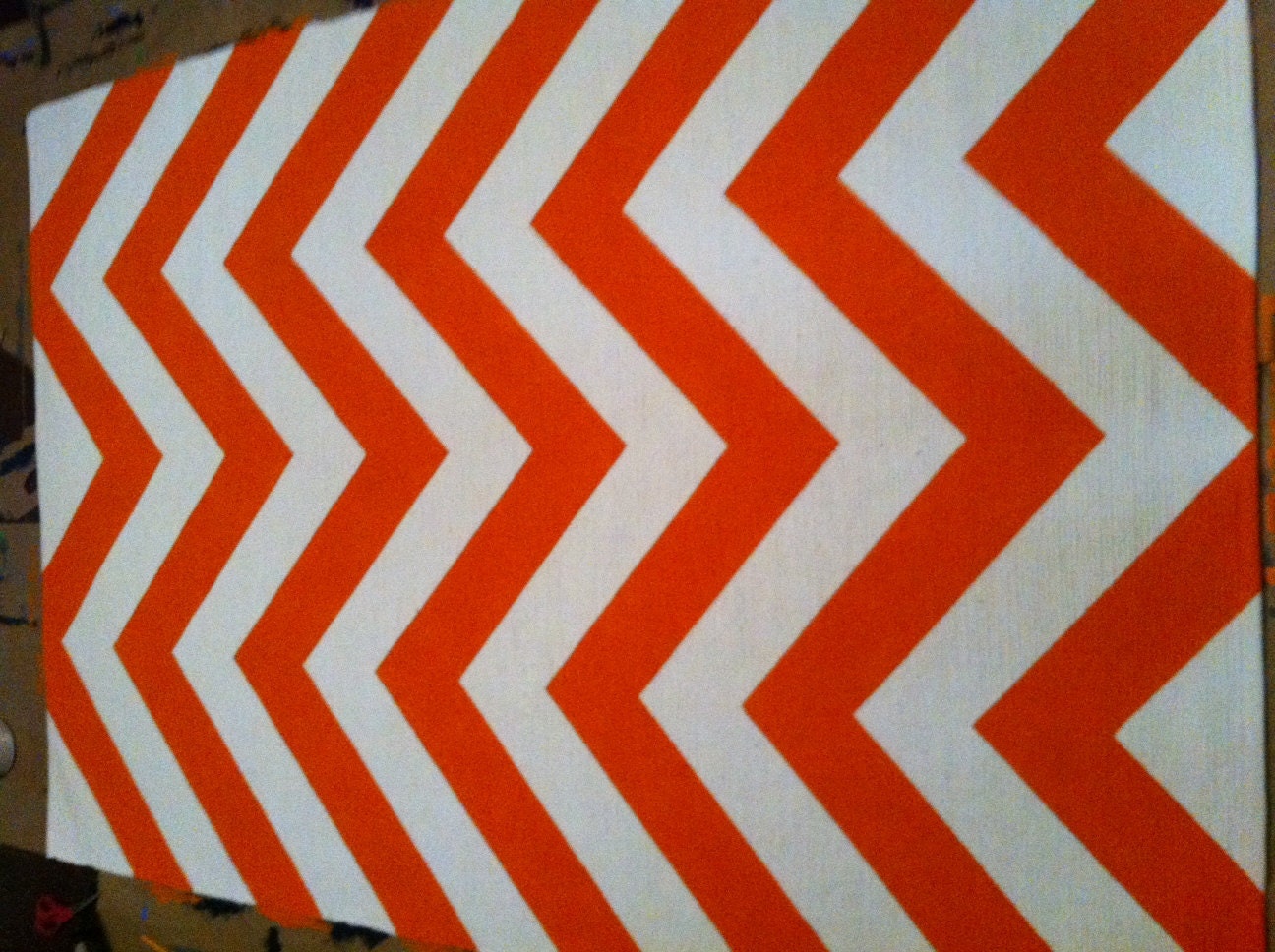 Tangerine Tango 5x7 Chevron Rug