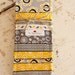 DSLR Camera Strap Cover- lens cap pocket and padding included- Modern Gray & Yellow Striped