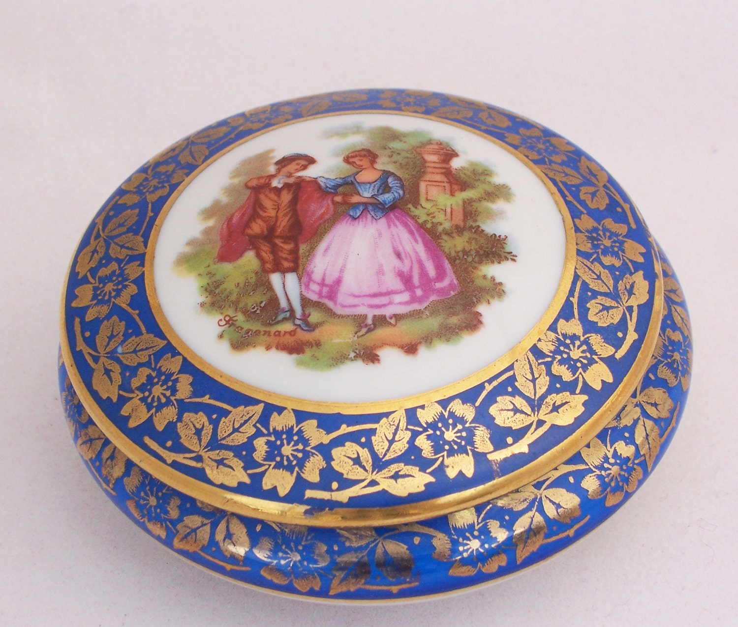 Limoges French Porcelain Trinket Box La Reine By Thesecretcupboard