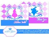 Alice In Wonderland Inspired Party -  Thank You Notes