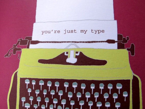 Funny Valentine card  - You're just my type - order code HL13L
