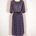 70s Purple Blue Floral Dress - featured on Teen Vogue Fashion Click, xs, small, medium