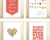 Coral, Aqua, and Yellow Collection