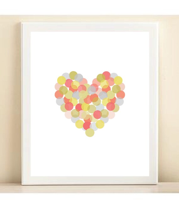 Confetti Heart print poster