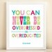 Turquoise, Pink, and Lime "Oscar Wilde- Overeducated or Overdressed" print poster