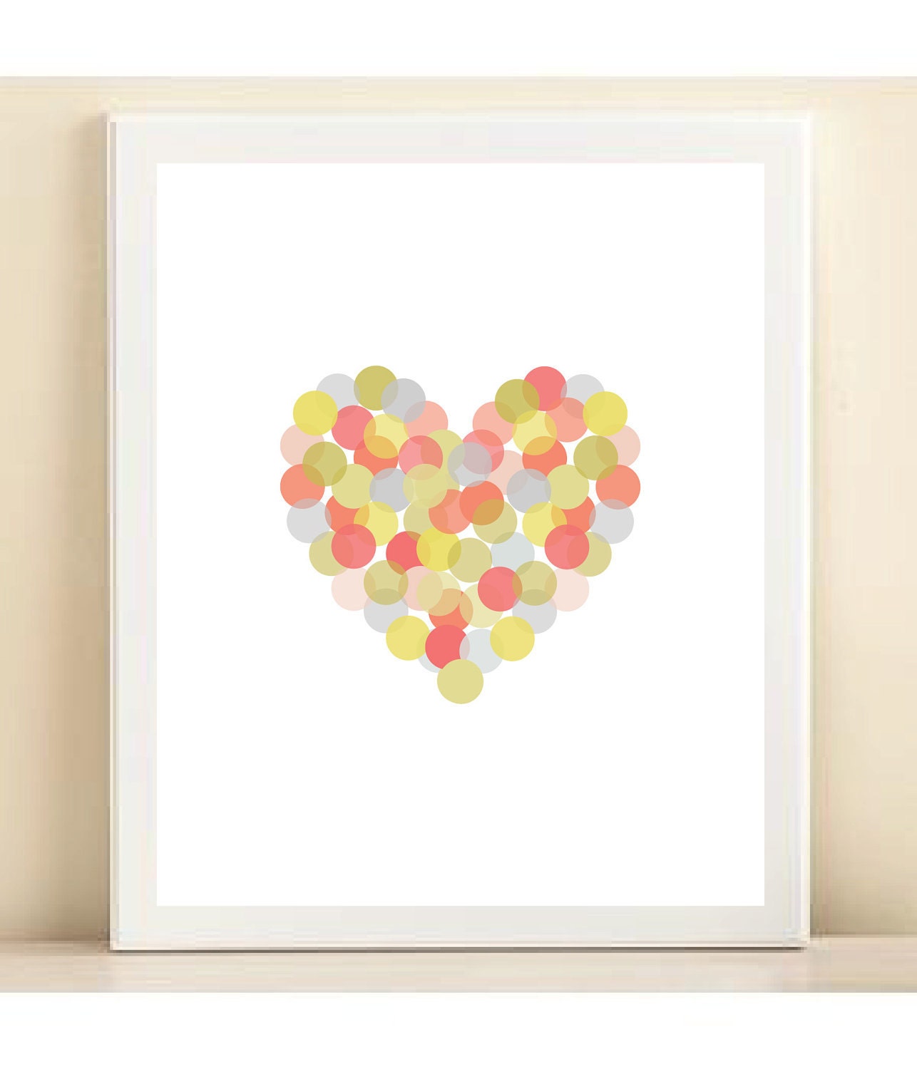 Confetti Heart print poster