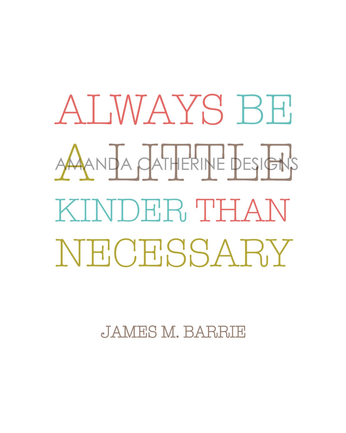 Pink, Turquoise, and Lime "Pattern" & "Be a Little Kinder" poster