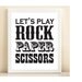 Black and White "Rock, Paper, Scissors" print poster
