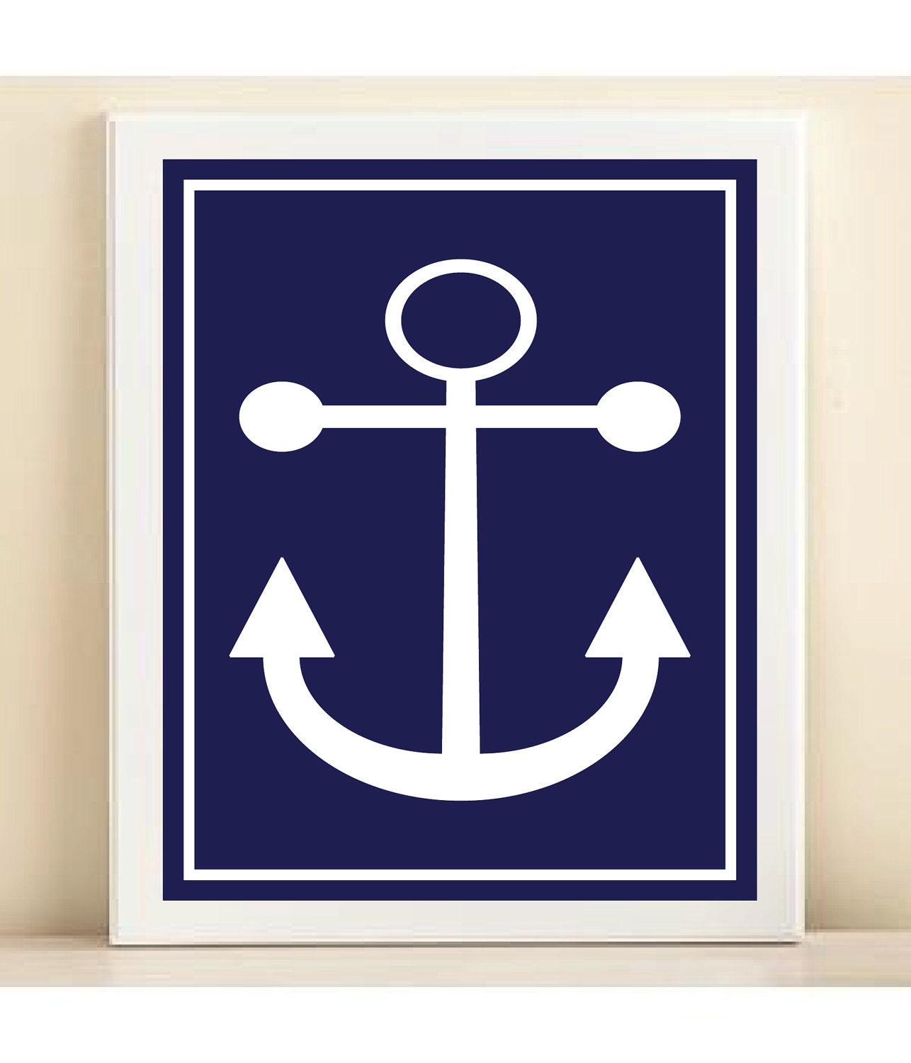 Navy Anchor print poster