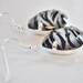 Zebra Print Earrings Silver