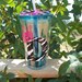 Personalized Zebra Acrylic Tumbler with Lid and Straw