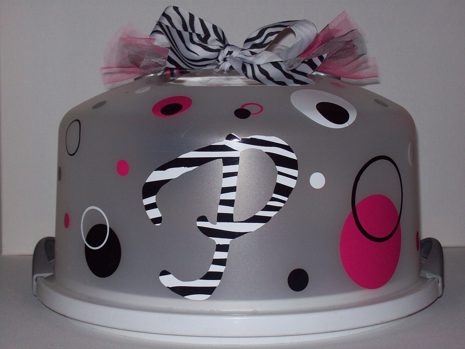 Zebra Personalized/Monogrammed Cake Carriers