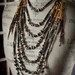 Native American Inspired Necklace Breastplate with "green" Paper Beads