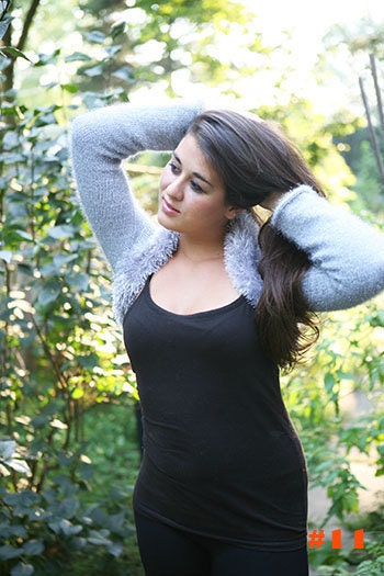 Silver grey handknit shrug,vest,sweater