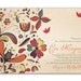 Fall Bridal Shower Invitation Shabby Autumn Floral Baby Shower Wedding Invitation Purple Colorful DIY Digital or Printed - Cara Style