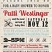Baby Shower Invitation Vintage Retro Baby Shower Typography Retro Wedding Invitation Baby Boy DIY Digital or Printed - Patti Style
