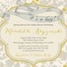 Its A Girl Baby Shower Invitation Vintage Gray & Pink Baby Girl Modern Floral Invite DIY Printable or Printed - Meredith Style