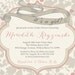 Its A Girl Baby Shower Invitation Vintage Gray & Pink Baby Girl Modern Floral Invite DIY Printable or Printed - Meredith Style